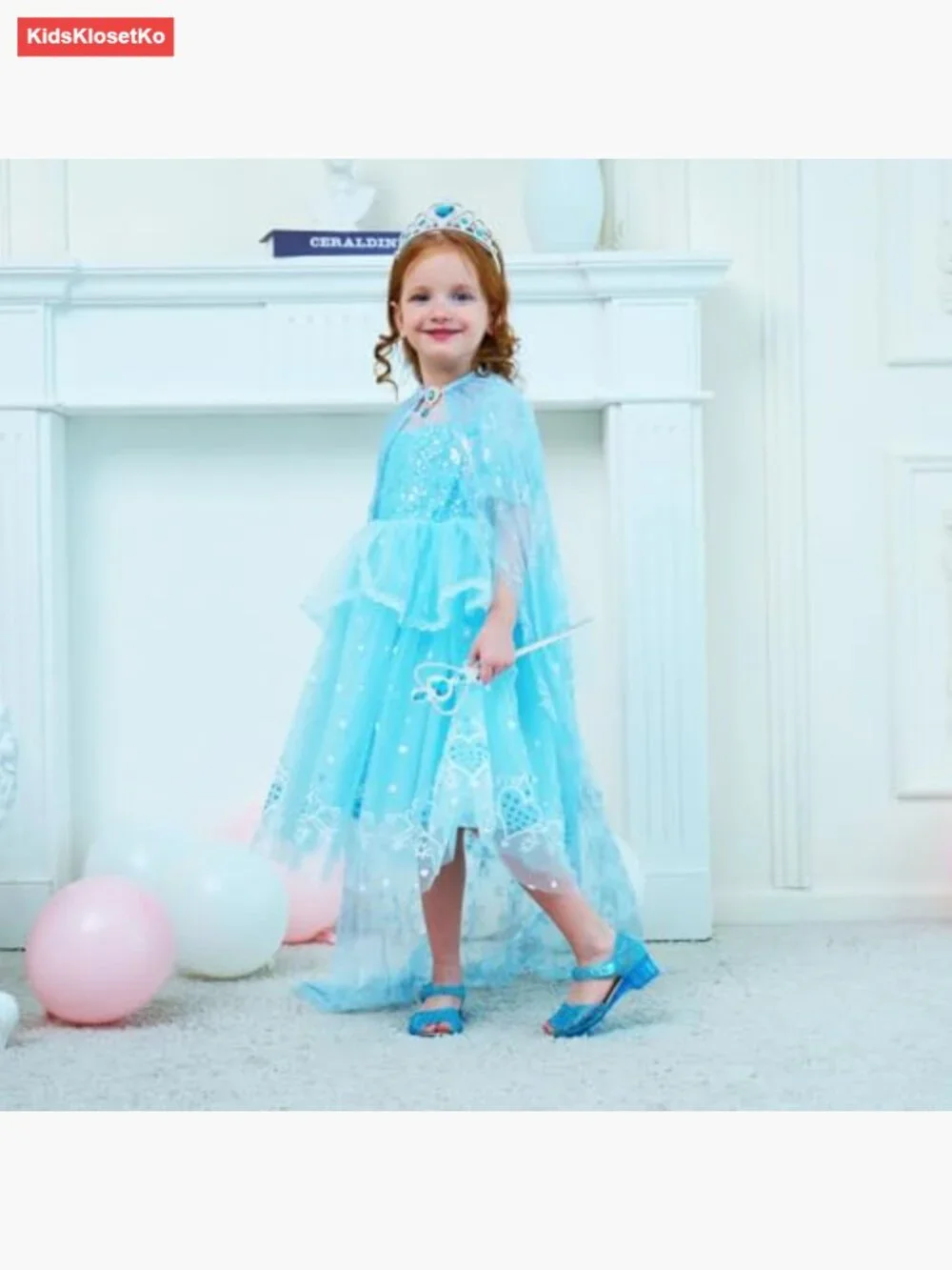 Girls Jelly Princess Flats Sandals Dress Up Cosplay Shoes
